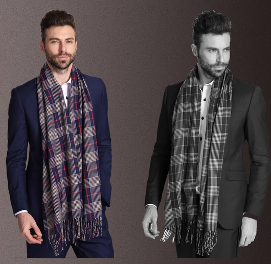 Bufanda Escocesa para Hombre Invierno Cálida Estilo Europa - Image 31
