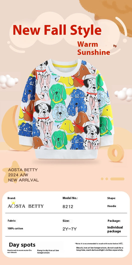 Sudadera Infantil con Estampado Cartoon Estilo Europeo y Americano - Image 7