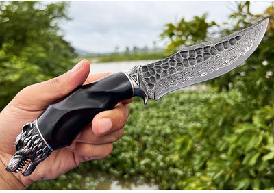 Cuchillo Plegable Portátil de Acero Damasco para Exteriores - Image 3