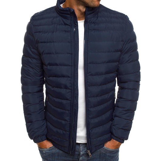 Abrigo Acolchado Impermeable para Hombre - Chaqueta Térmica de Algodón con Bolsillos - Image 3