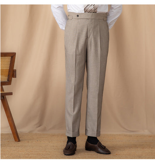 Pantalones Rectos de Cintura Alta Color Liso para Uso Diario - Image 10
