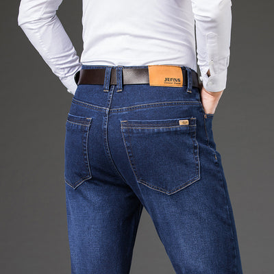 Pantalones Vaqueros Talla Grande para Hombre con Elasticidad y Corte Recto - Image 4