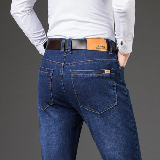 Pantalones Vaqueros Talla Grande para Hombre con Elasticidad y Corte Recto - Image 4