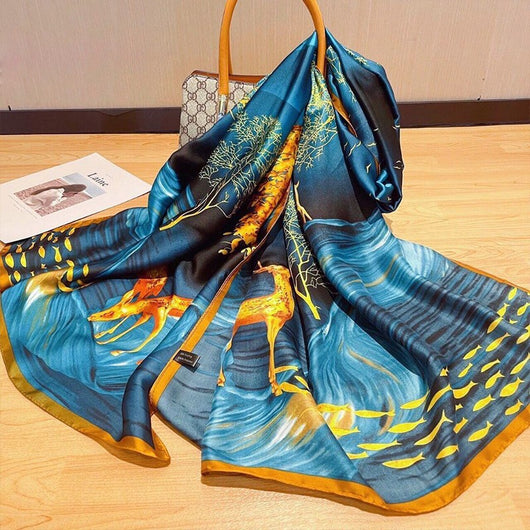 Pañuelo de Seda Coreano Versátil para Mujer - Image 36