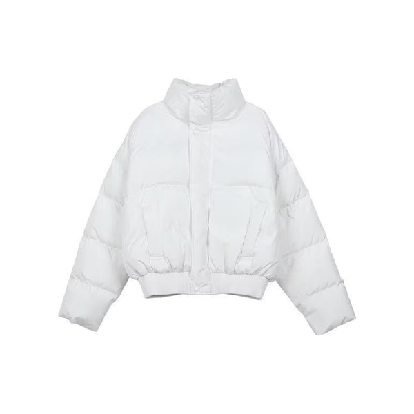 Abrigo Acolchado Casual de Cuello Alto Minimalista - Image 6