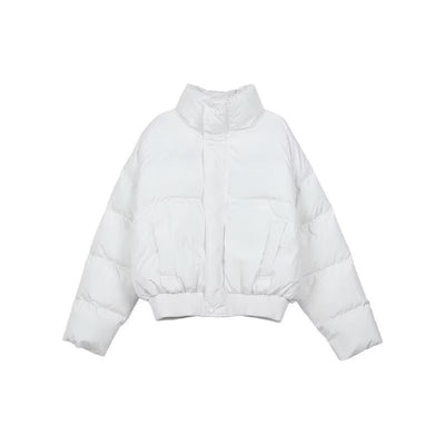 Abrigo Acolchado Casual de Cuello Alto Minimalista - Image 6