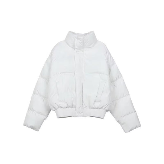 Abrigo Acolchado Casual de Cuello Alto Minimalista - Image 6