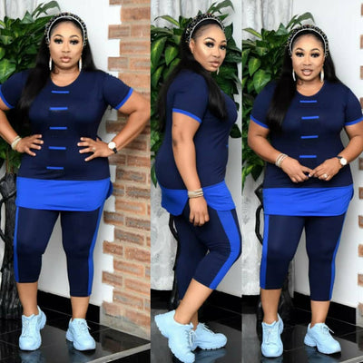 Conjunto Deportivo Dos Piezas: Pantalón Legging y Blusa Cosida para Mujer - Image 3