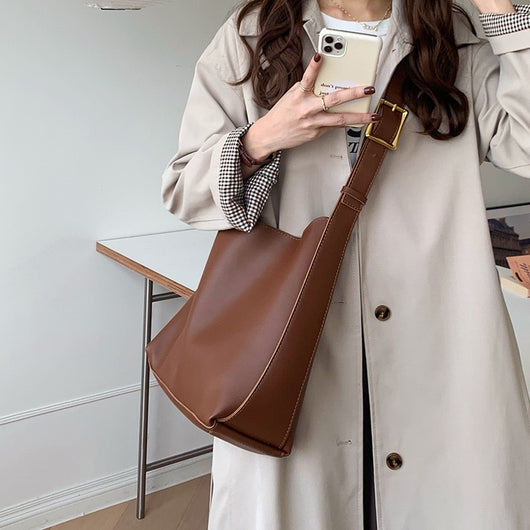 Bolso Bandolera Tipo Bucket de Gran Capacidad Versátil para Mujer - Image 4