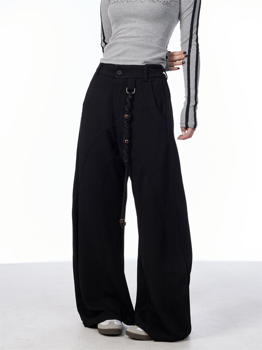 Pantalón de Traje Slim Retro Americano con Efecto Drapeado - Image 11