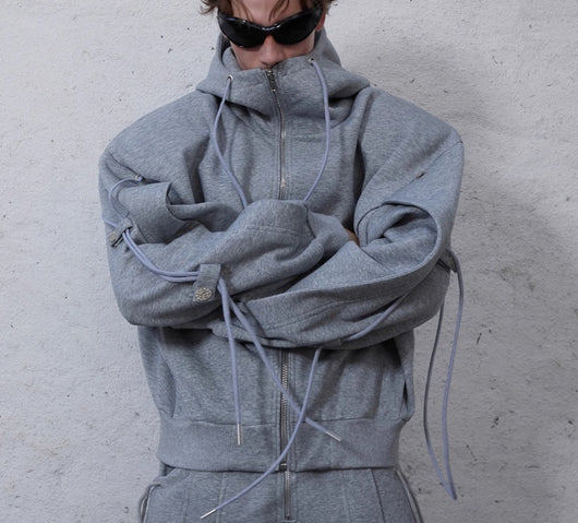 Sudadera con Capucha Oversize de Diseño Deconstruido y Cordón Ajustable - Image 18