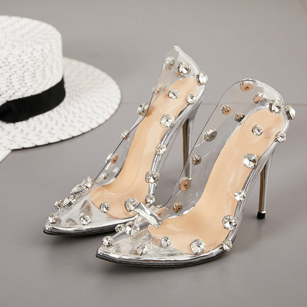 Zapatos de Tacón Elegantes con Cristales Brillantes para Mujer - Image 3