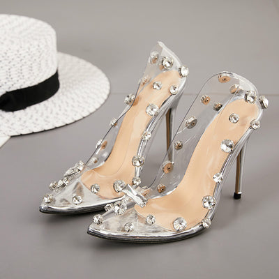 Zapatos de Tacón Elegantes con Cristales Brillantes para Mujer - Image 3