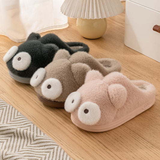 Pantuflas Cálidas Antideslizantes con Suela Gruesa para Casa