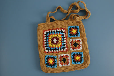 Bolso de Hombro con Patrón Cuadros en Lana - Image 15
