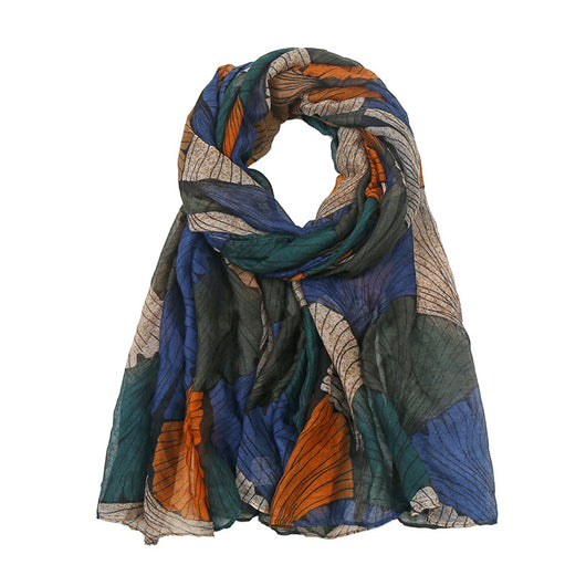 Bufanda Talma de Algodón y Lino con Estampado Bali para Mujer - Image 11