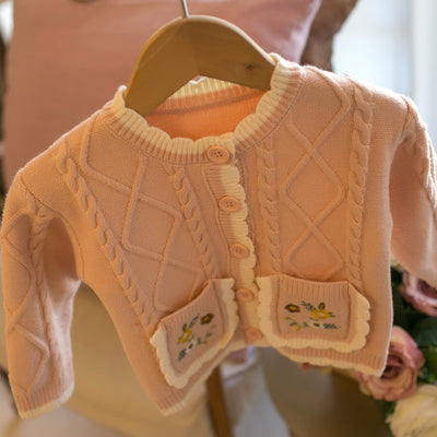 Cardigan Escolar Niña con Bolsillos y Cuello Redondo - Image 8