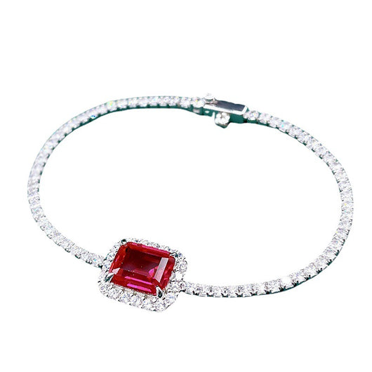 Pulsera de Plata Esterlina 925 con Esmeralda Sintética 810 - Image 5