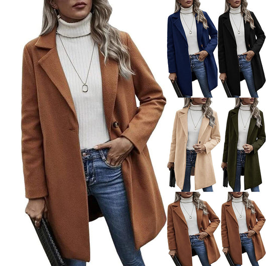 Blazer Tweed Holgado de Manga Larga