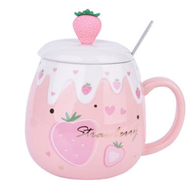 Taza de Cerámica Kawaii con Tapa y Cuchara - Image 17