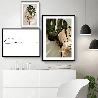 Póster Decorativo Hojas Verdes y Doradas para Sala de Estar - Image 15