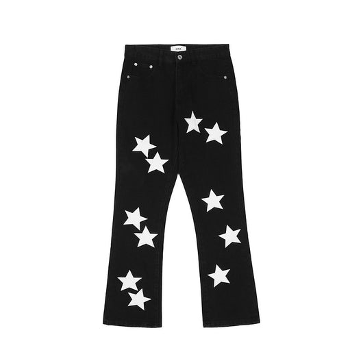 Jeans Acampanados Casuales con Estampado de Estrellas para Hombre - Image 12
