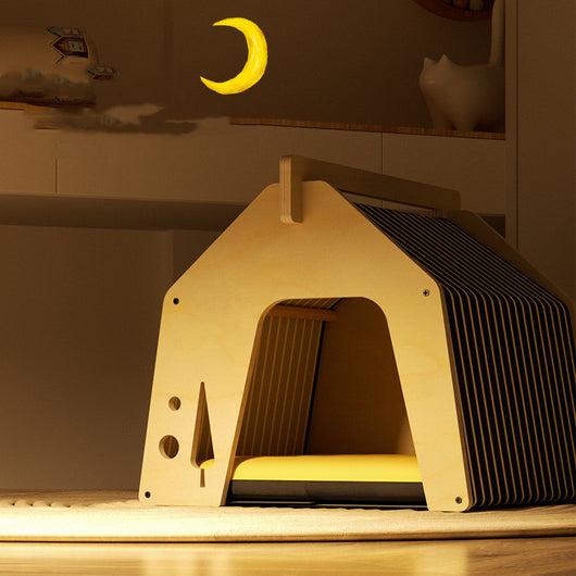 Casa Árbol Gato Madera Maciza Multicapa Aislante Térmico Todo Clima - Image 13