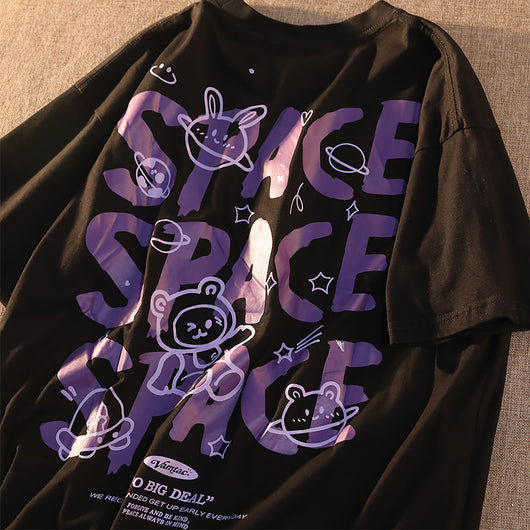 Playera Holgada Escape From The Earth Estilo Anime Unisex Algodón Premium - Image 3