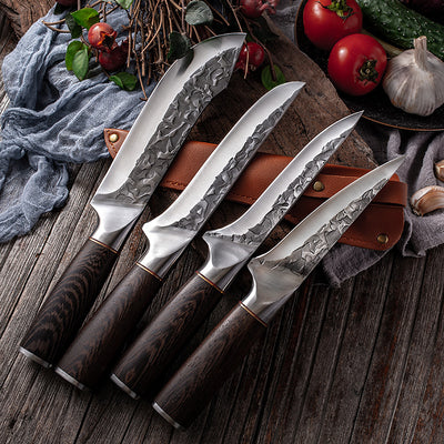 Cuchillo de Acero Inoxidable Martillado para Carne y Barbacoa Estilo Yangjiang - Image 7