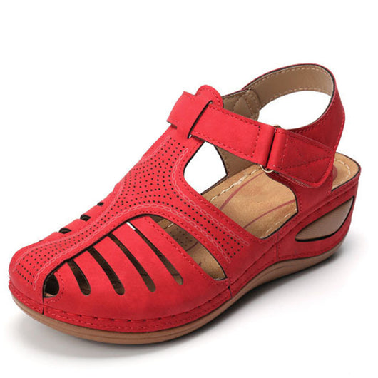 Sandalias Retro Talla Grande con Cuña y Punta Redonda - Image 22