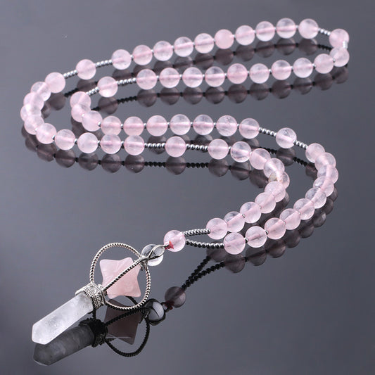 Collar con Colgante de Cuarzo Blanco Natural