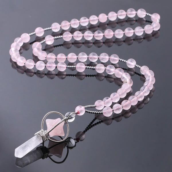Collar con Colgante de Cuarzo Blanco Natural