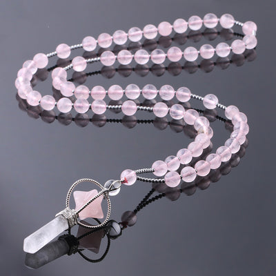 Collar con Colgante de Cuarzo Blanco Natural