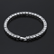 Tin Alloy Dorado Color Iced Bracelet Men's Hip Hop Chain Street Rock Jewelry Plateado 5mm8inch