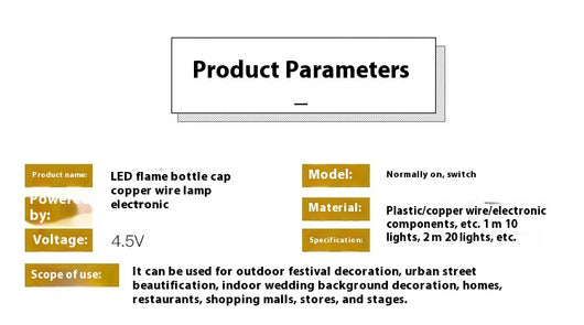 Luz LED Decorativa para Botellas - Tapón con Efecto Destello - Image 12