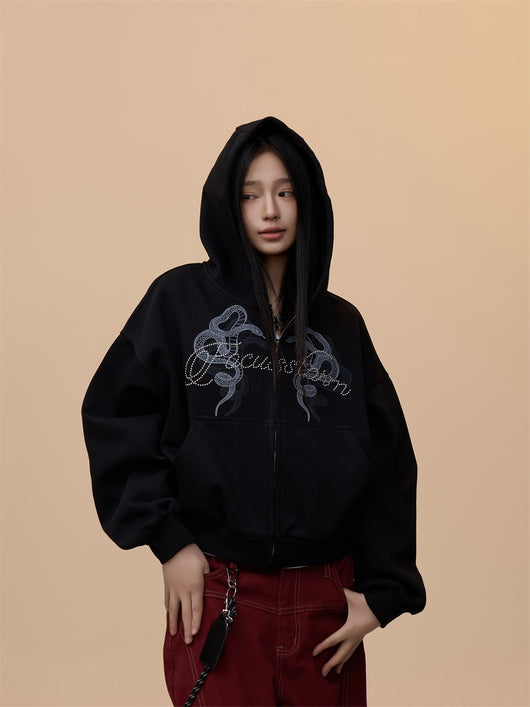 Sudadera Estampada con Capucha Retro para Mujer - Image 18