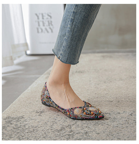 Zapatos Planos Mujer con Pedrería y Remaches - Nuevo Estilo Elegante - Image 10