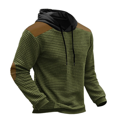 Sudadera con Capucha de Bloques de Color y Textura Jacquard para Hombre - Image 4