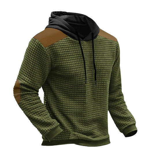 Sudadera con Capucha de Bloques de Color y Textura Jacquard para Hombre - Image 4