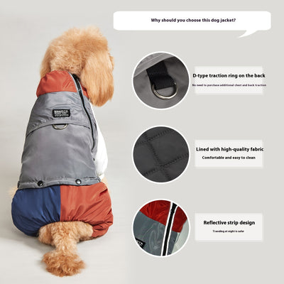 Abrigo Acolchado para Perros Medianos y Grandes - Diseño a Juego de Colores para Invierno - Image 23