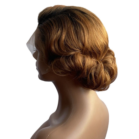 Peluca Frontal de Encaje Cabello Rizado Corto Volumen Abundante - Image 5