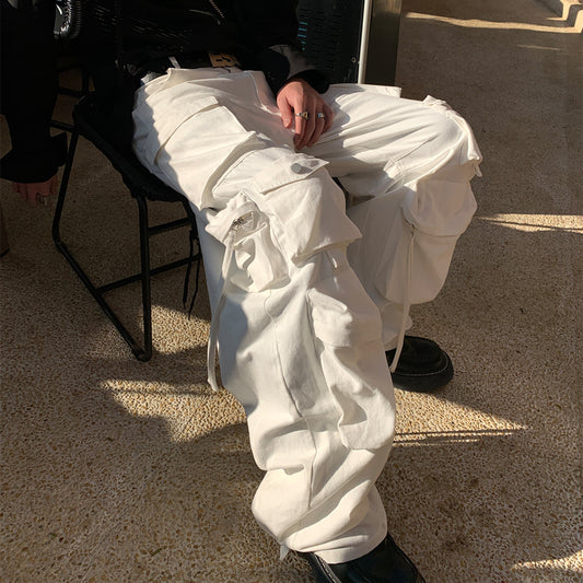 Pantalones Cargo Casuales Multibolsillos para Hombre