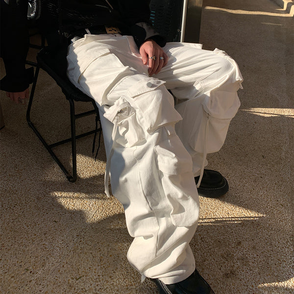 Pantalones Cargo Casuales Multibolsillos para Hombre