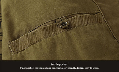 Chaqueta Casual Hombre Cuello Mao Bolsillos Múltiples - Image 11