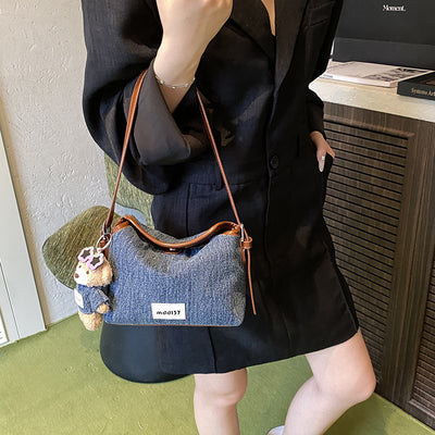 Bolsa Retro de Mezclilla para Commuter - Crossbody Casual Versátil - Image 3