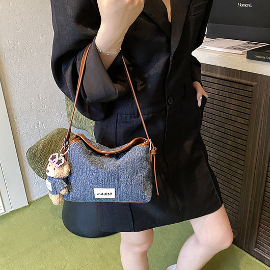 Bolsa Retro de Mezclilla para Commuter - Crossbody Casual Versátil - Image 3