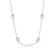 Sterling Plateado Short Clavicle Chain Blanco Dorado