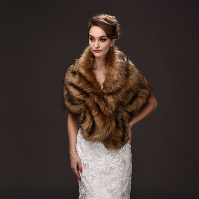 Chal de Piel Cálido Marrón para Mujer - Image 9