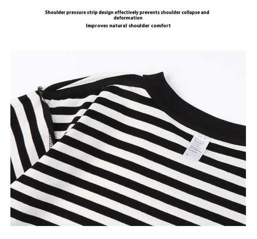 Camiseta Hombre a Rayas Manga Corta Ajuste Relajado Versátil - Image 21