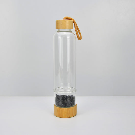 Vaso Térmico de Cristal con Tapa de Bambú y Piedras de Poder - Doble Capacidad - Image 5